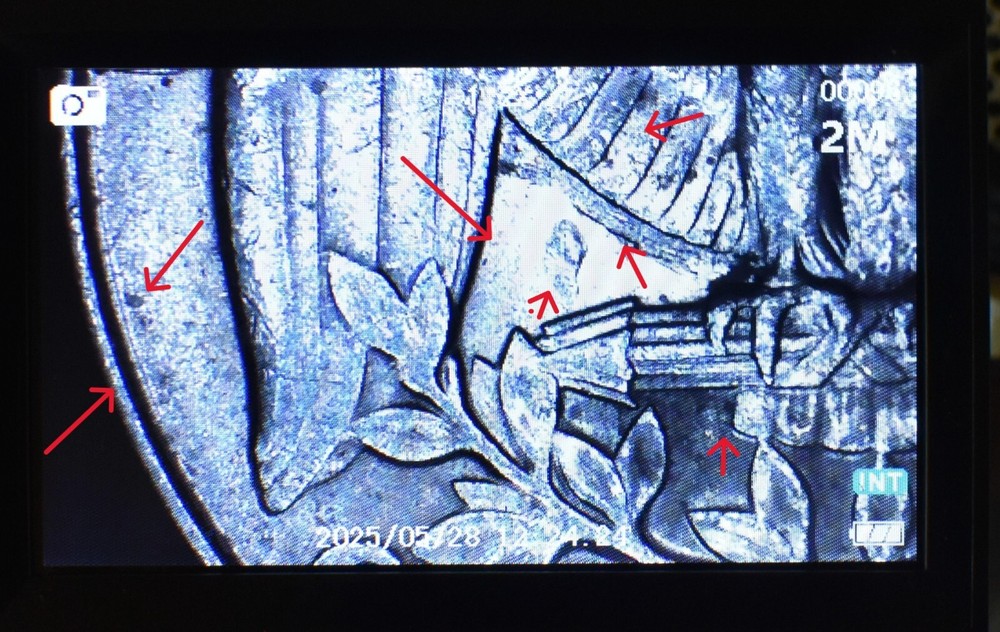 1996 P Quarter Error Broad Struck, Die Chips, Doulble Die Multi Errored