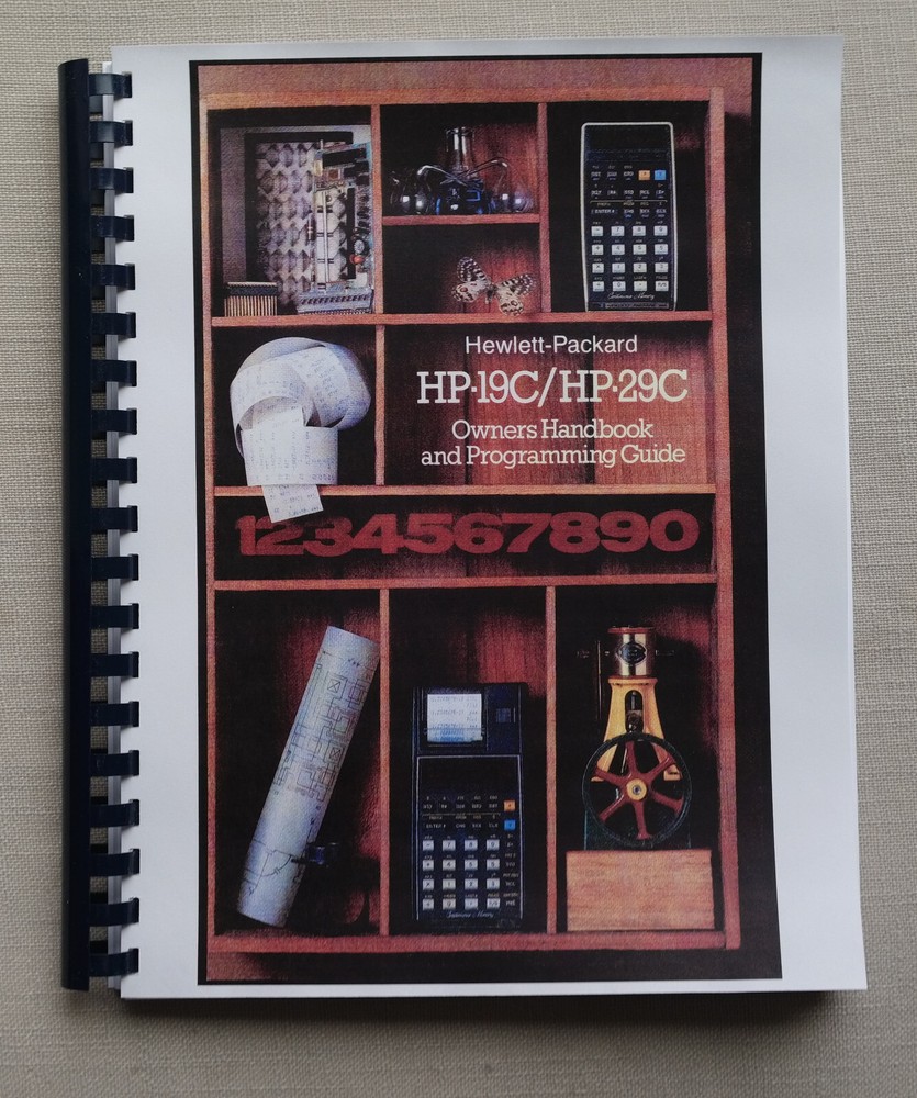 Manual for Hewlett Packard HP 29C 19C Calculator
