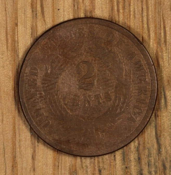 1865 Two Cent Piece 2¢ - G - Good - dbkjc