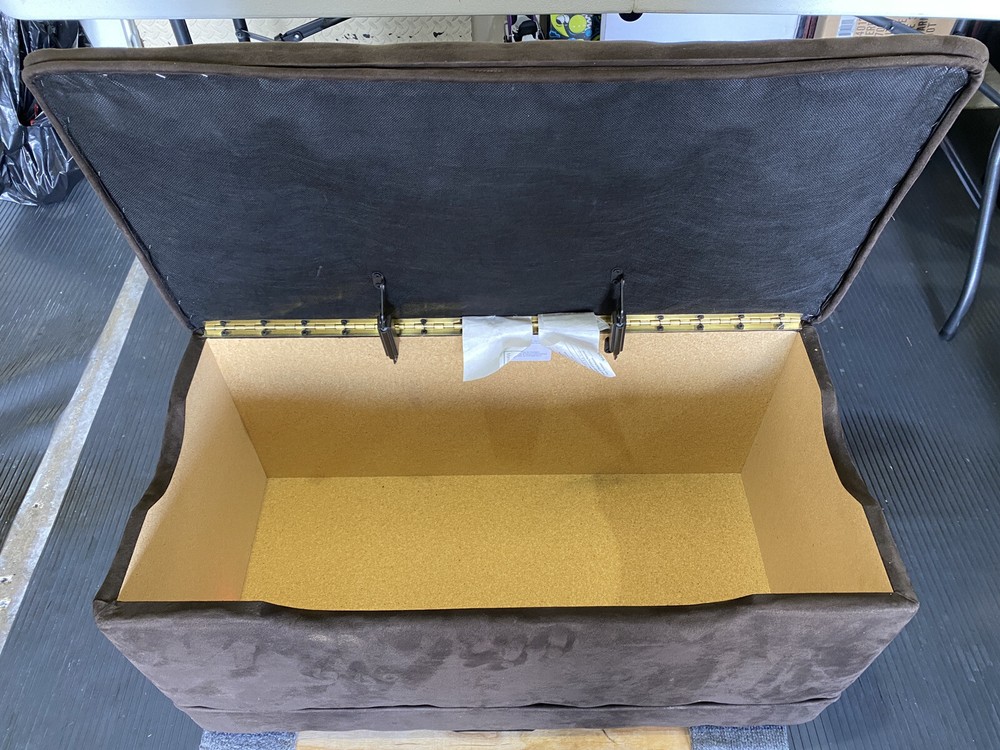 brown microsuede chest
