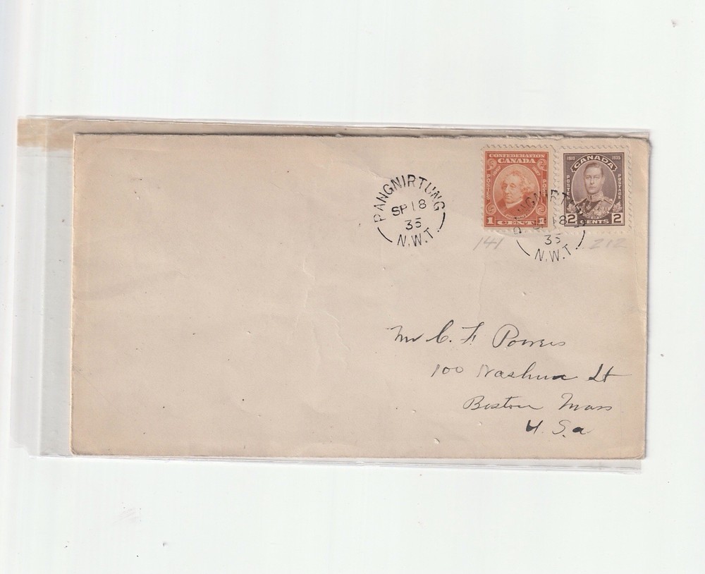 1938 CANADA 1 & 2 CENT COIL STAMPS ON COVER