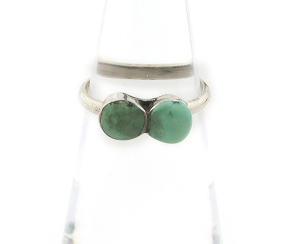 Zuni Ring Sterling Silver Natural Turquoise Size 4.25