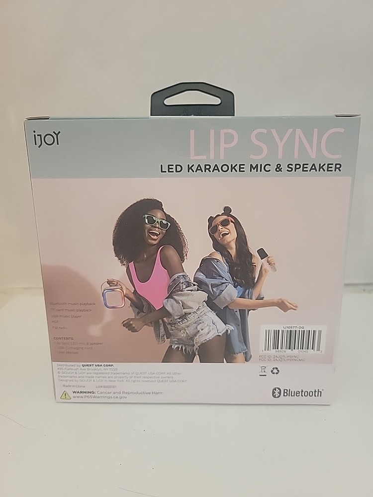 ijoy Bluetooth LIP SYNC LED Karaoke Mic &Speaker