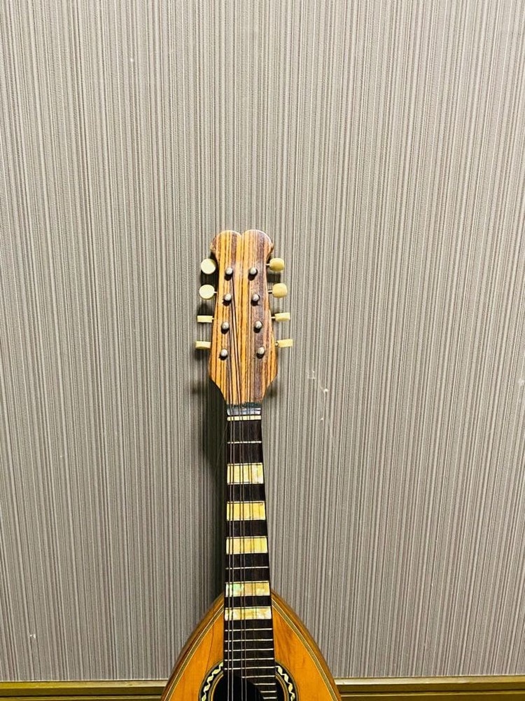KUNISHIMA wood grain 8 string mandolin and case