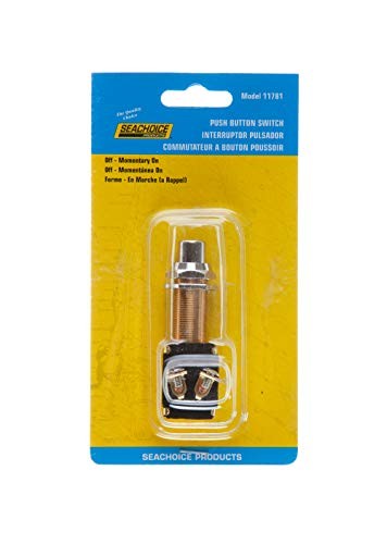 2-Position Push Button Starter/Horn Switch,Silver