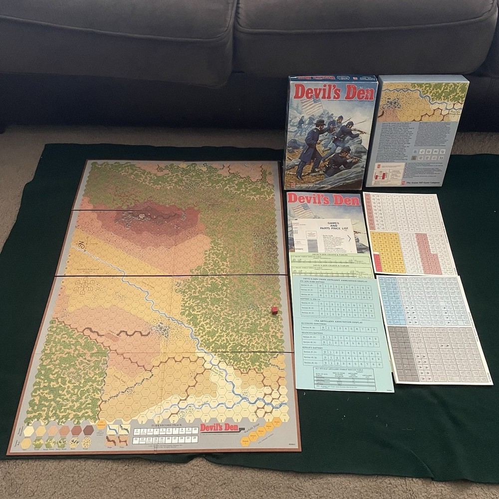 Avalon Hill 1985 Devil's Den Civil War Strategy Board Game Unpunched