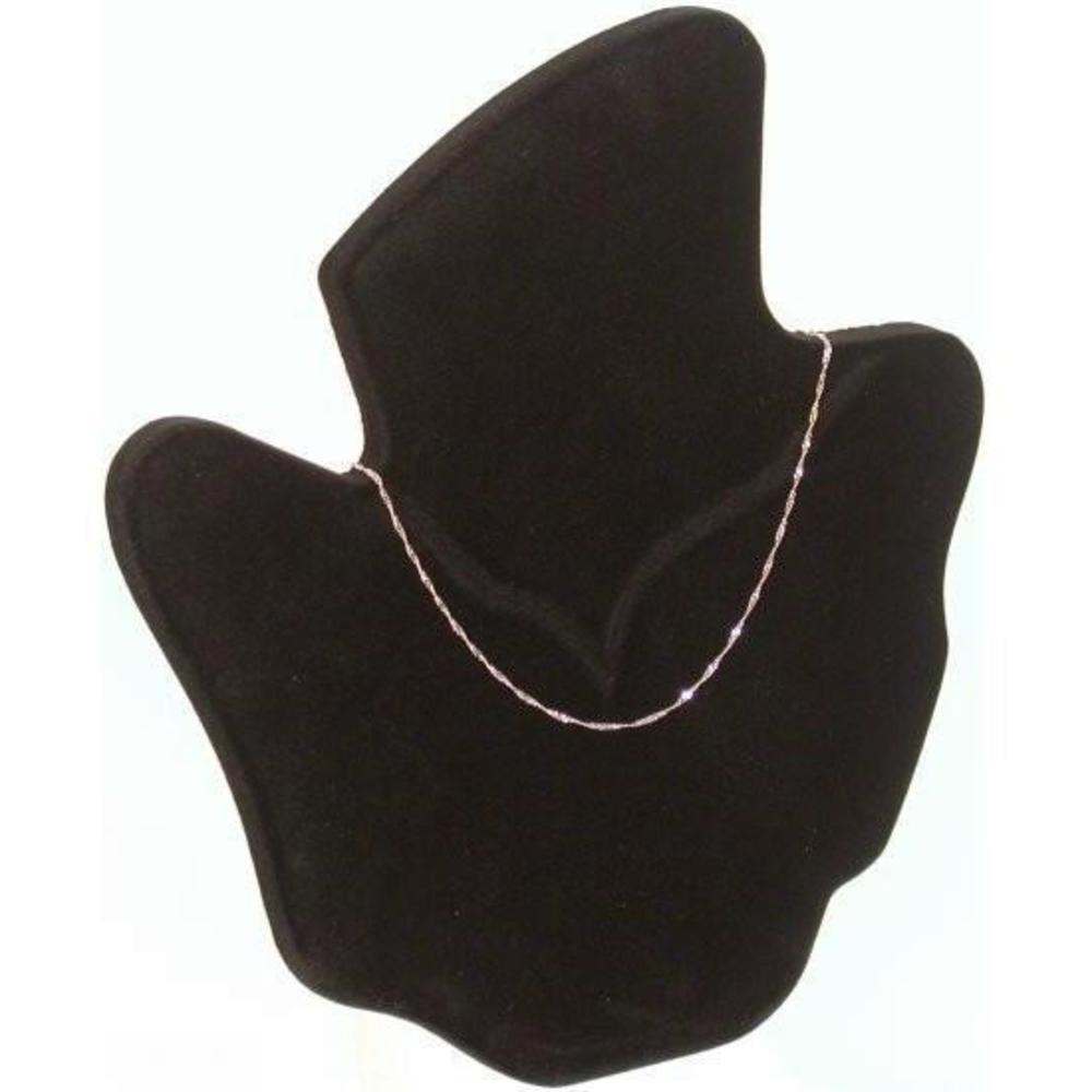 3 Black Flocked Bust Chain & Necklace Displays
