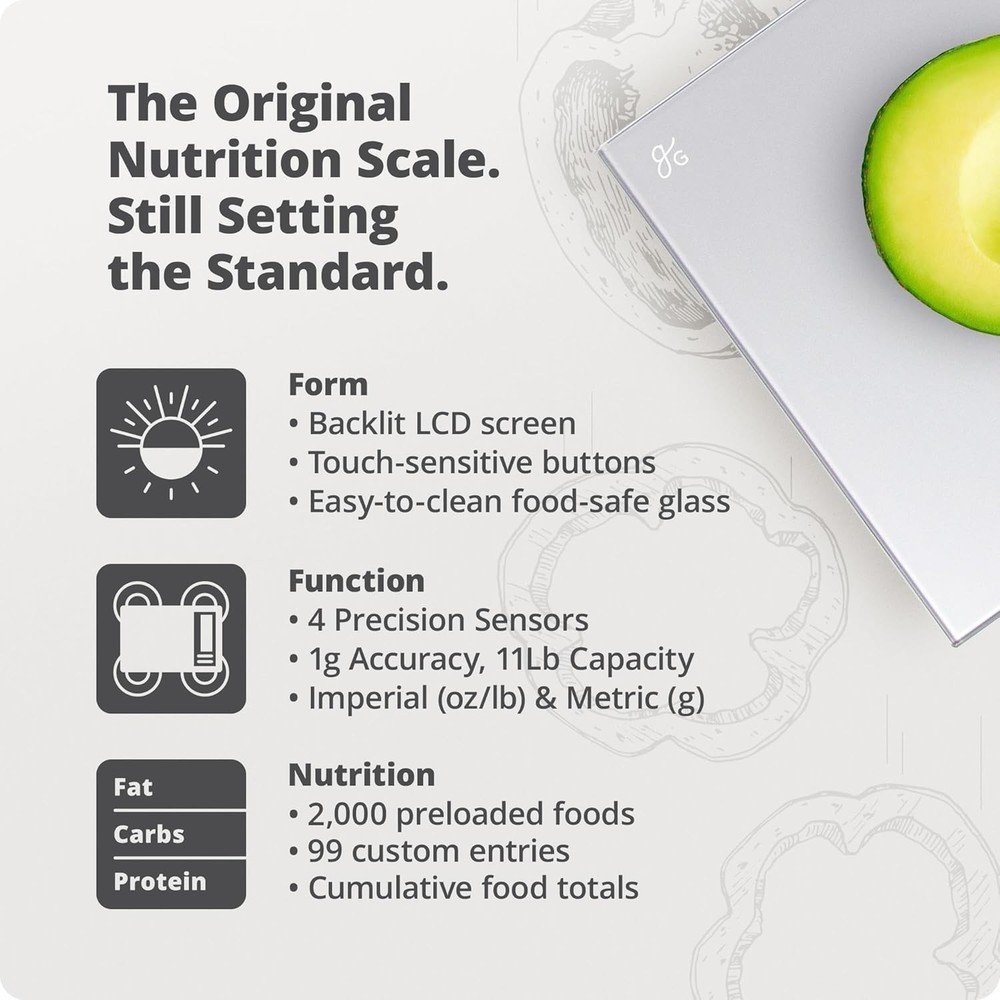 Backlit Display for Clear Nutrition Information