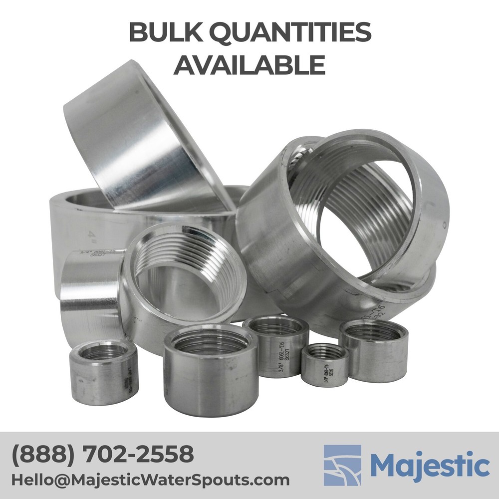 .75" 3/4" NPT Aluminum 6061 Threaded Half Coupling Weld Pipe Fitting Bung - 150#