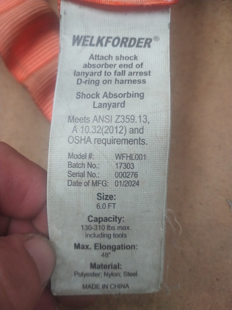 Welkforder WFHL001 Harness