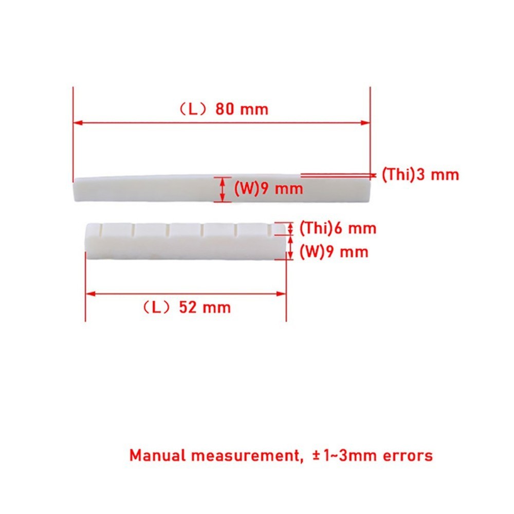 6 String Bone Classical Guitar Bridge Saddle And Nut Replacement Parts 80mm/52mm