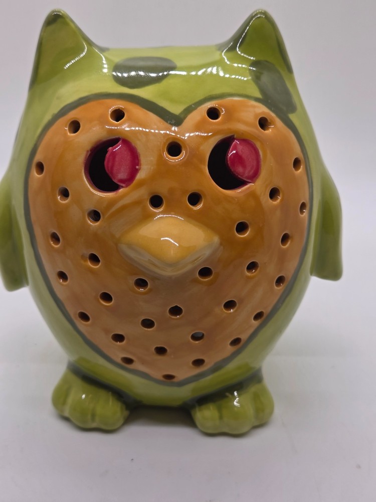 Vintage Ceramic Owl Night Light Table Lamp