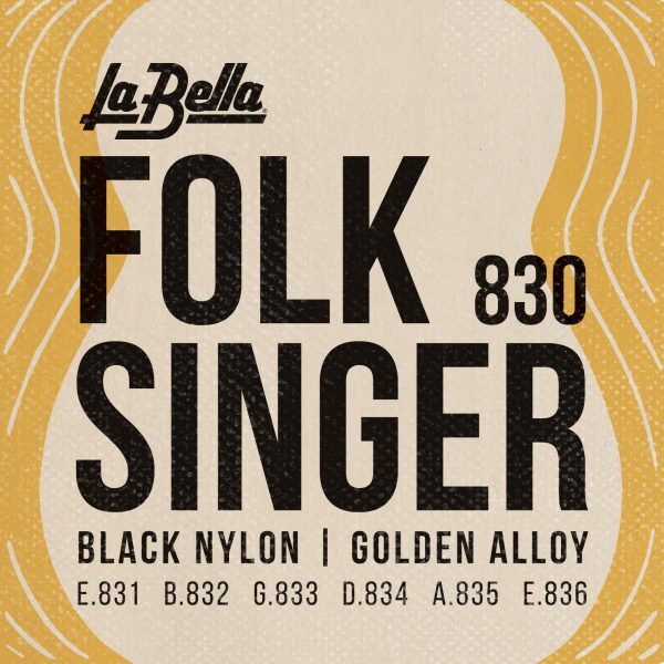 LaBella Folksinger Black Nylon