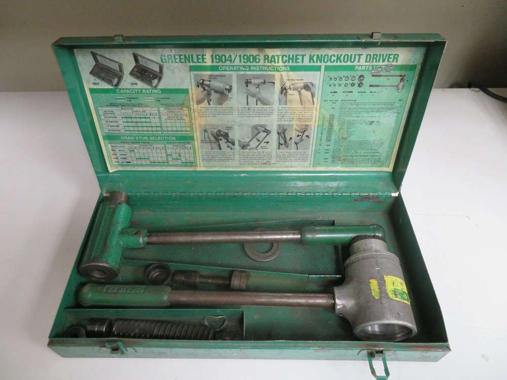 Greenlee 1904 Rachet Knock-out Driver Set - NI41