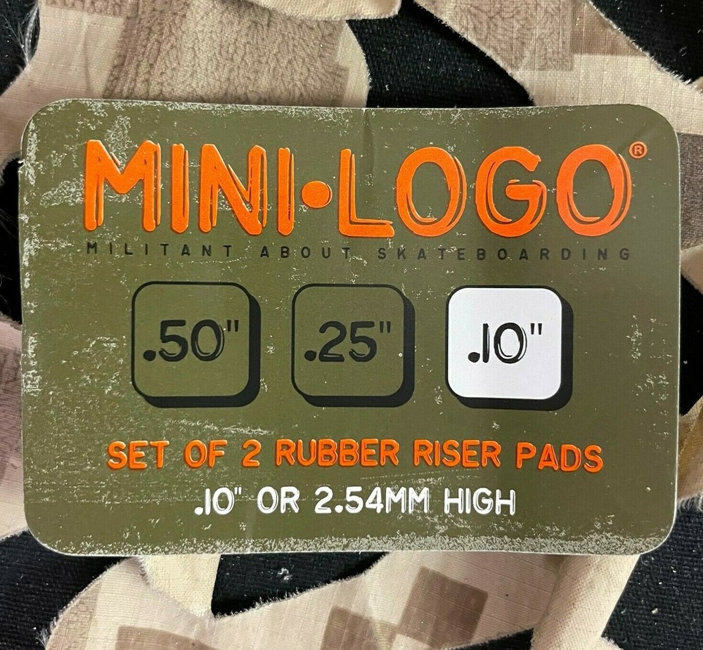 New Mini Logo Rubber Black Skateboard Riser - 0.1 - (2 PC)