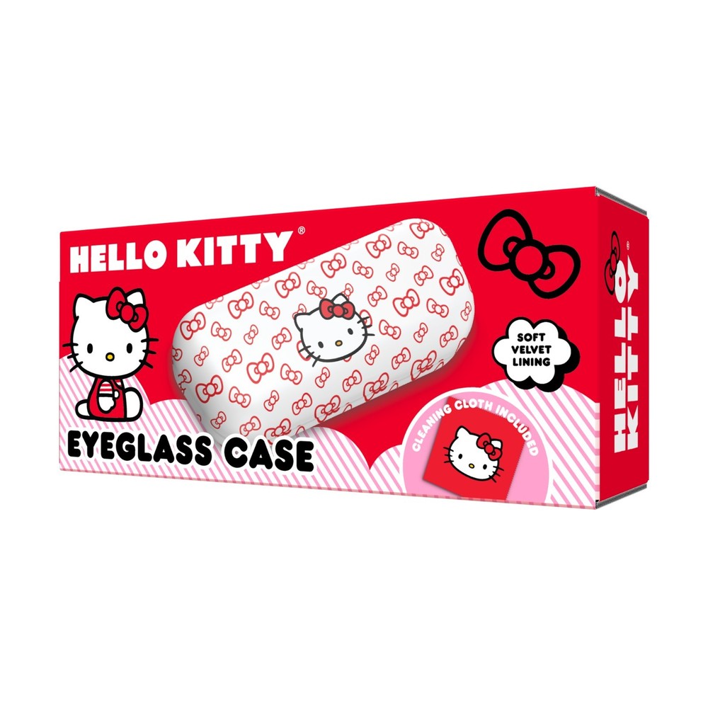 Hello Kitty Eyeglass Case - White