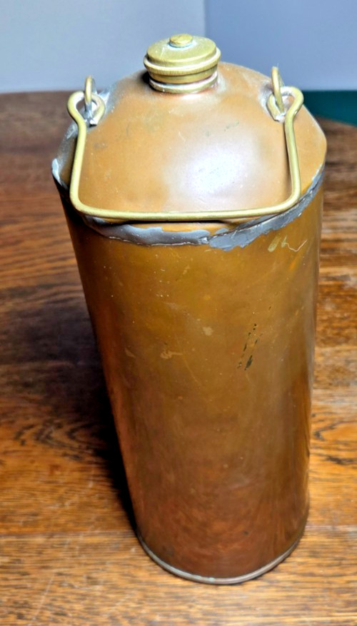Vintage Primitive Copper Warmer w/ Handle 11 1/2" Tall