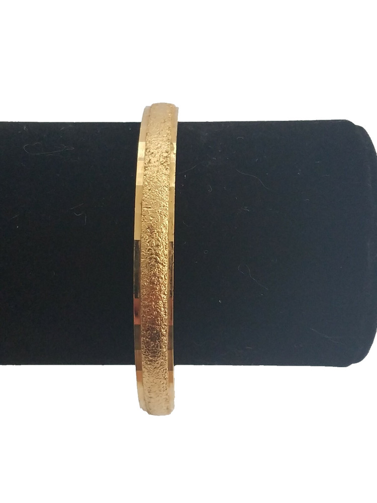 Monet gold tone textured bangle bracelet
