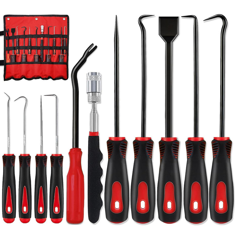 11Pcs/Set Precision Pick & Hook with Scraper and Magnetic Telescoping Tool Kit