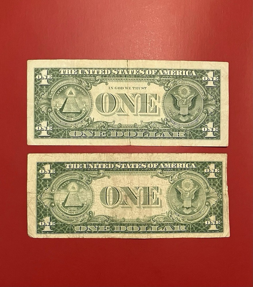 1957 Silver Certificate Star Note and 1935 E Silver Certificate circulated