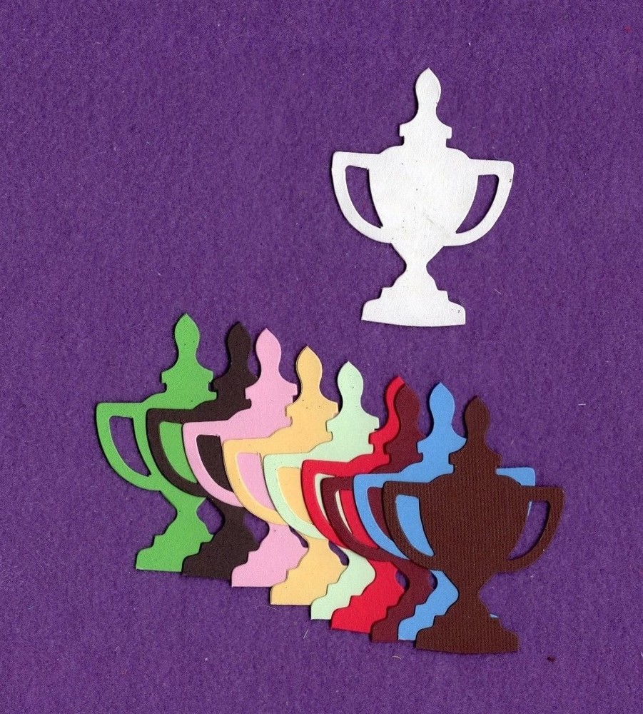 TROPHY die cuts scrapbook cards