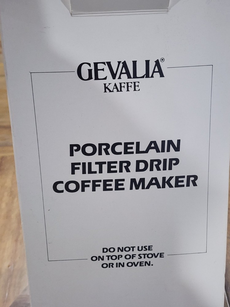 GEVALIA KAFFE Porcelain Filter Drip Coffee Maker White Open Box