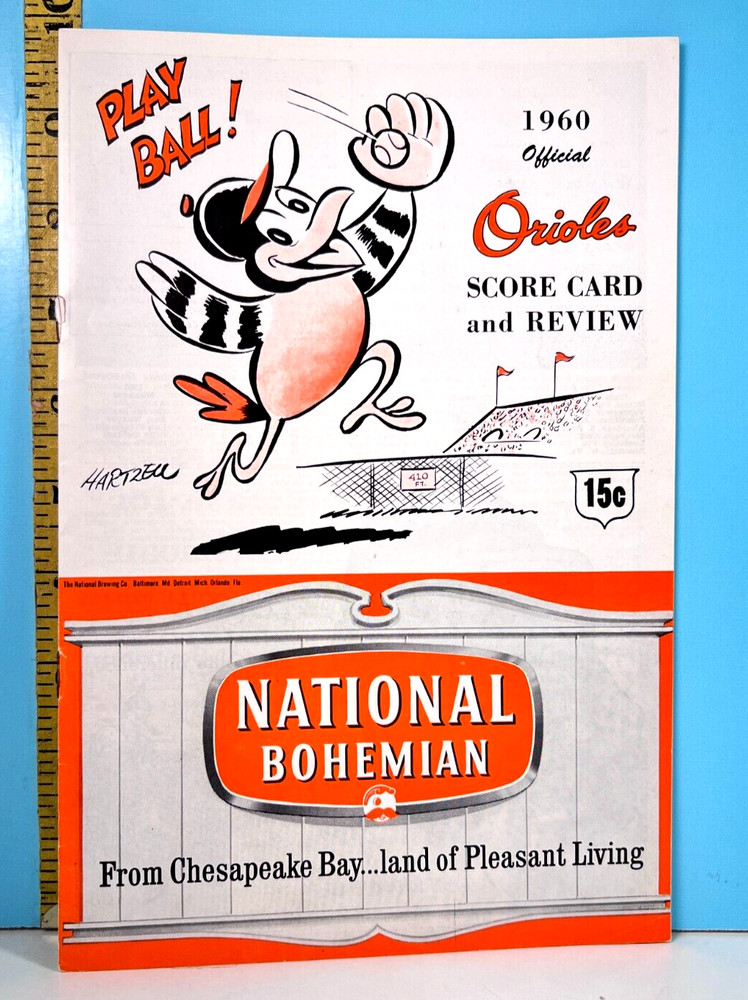 🔥 1960 Baltimore Orioles Baseball Program v White Sox Unscored HIGH GRADE!🔥