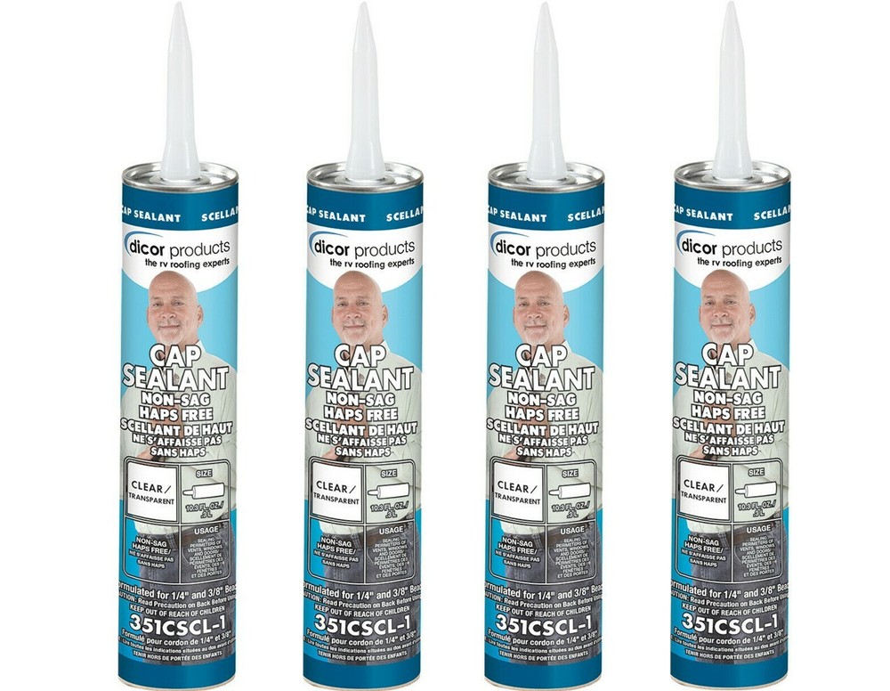 Dicor 351CSCL-1 QTY.4, HAPS Free Non-Sag  Sealant, Clear, 10.3 OZ
