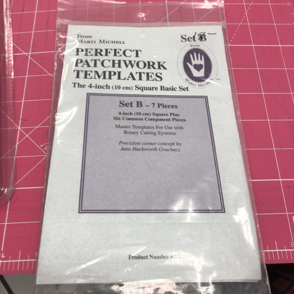Marti Mitchell Perfect Patchwork Templates Set B 7 Pieces 4” Square Basic Set