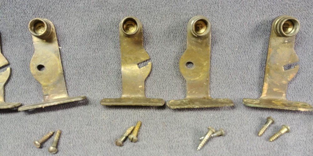 12 Brass Look Inside Curtain Rod Barrel Bracket Spring Surface Mount Hardware