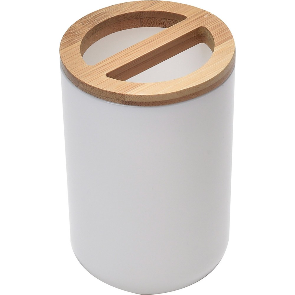 Toothpaste and Toothbrush Holder Padang with Bamboo Top