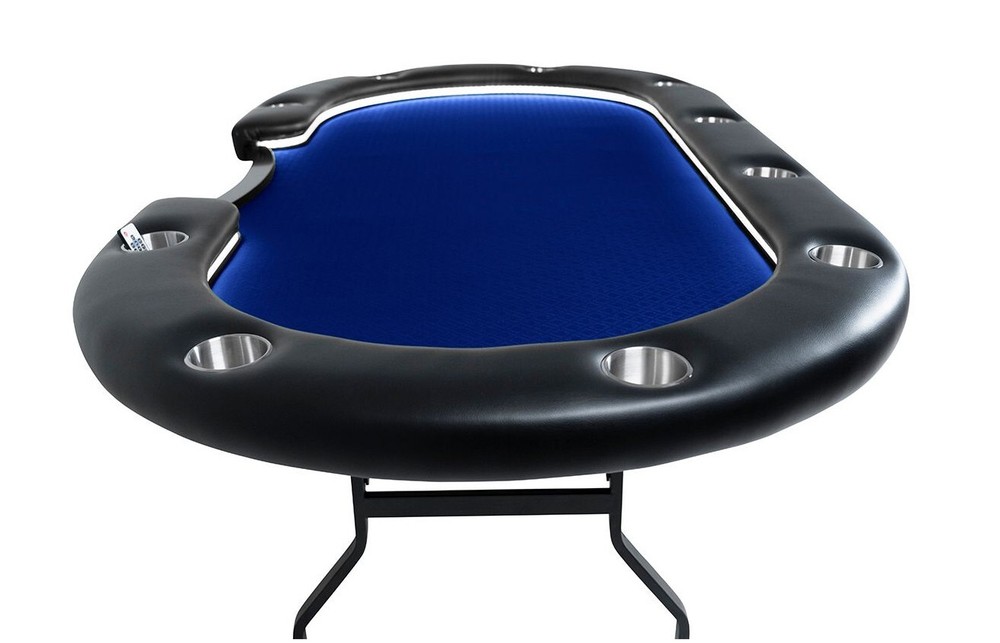 BBO Aces Pro Alpha Lighted Folding Poker Table - Blue Suited