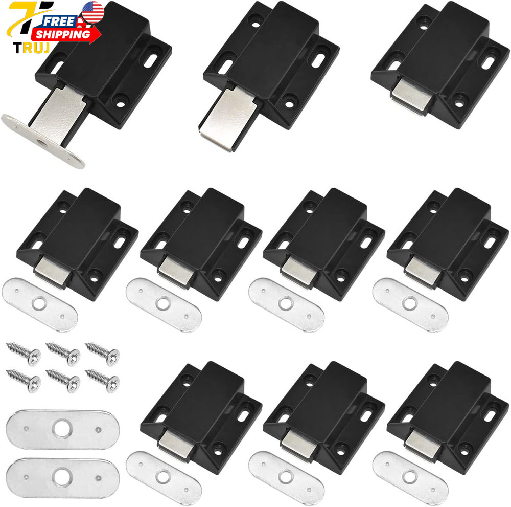 10 Pack Magnetic Push Latch Catch Push to Open Latch Pressure Touch Release Cabi