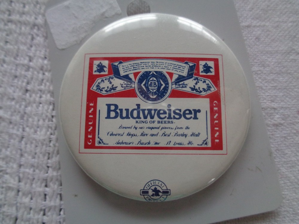 Budweiser King Of Beers Button Pin