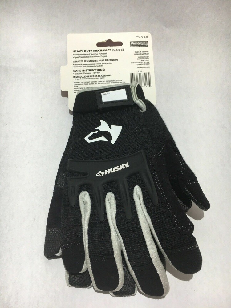 Husky Heavy Duty Mechanics Work Gloves Pair Size Large