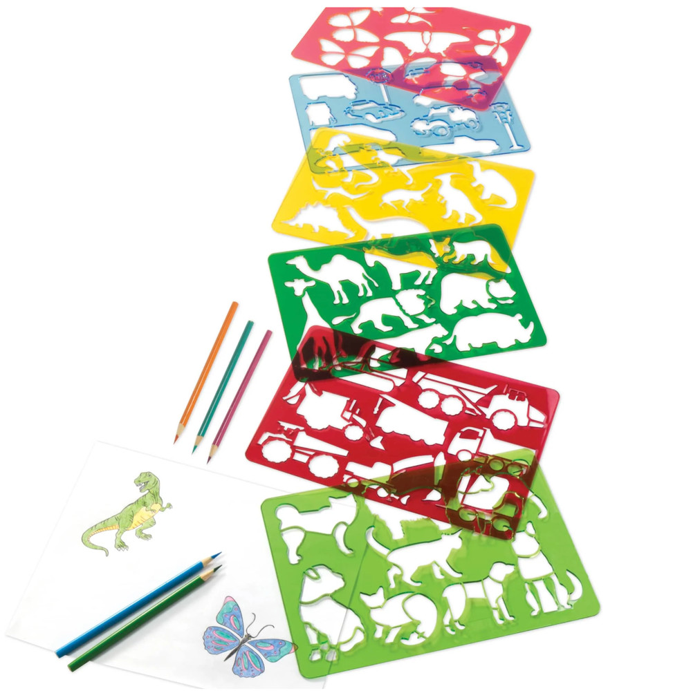 Schylling Art Box Stencils 6 Pack