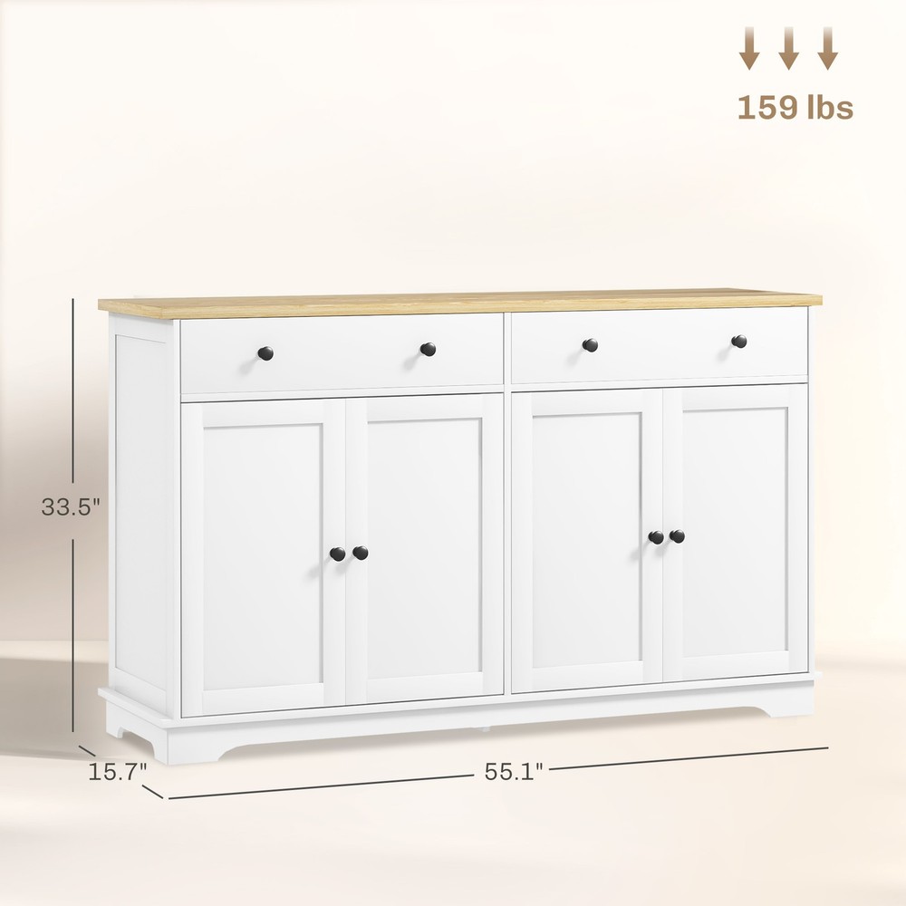 Kitchen Sideboard Buffet Cabinet with Storage Adjustable Shelves for Entryway