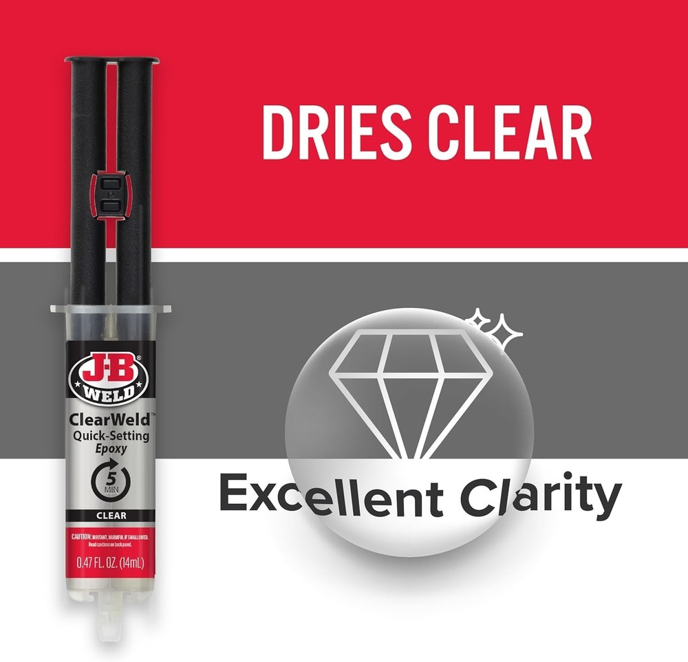14ml ClearWeld Epoxy: Quick-Setting, Water Resistant & Multi-Material Adhesive