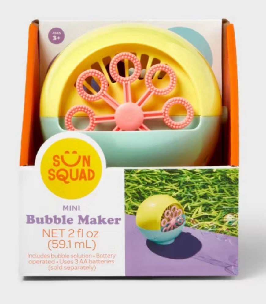 Mini Bubble Maker - Sun Squad™: Fun Bubble Toy for Kids Ages 3+
