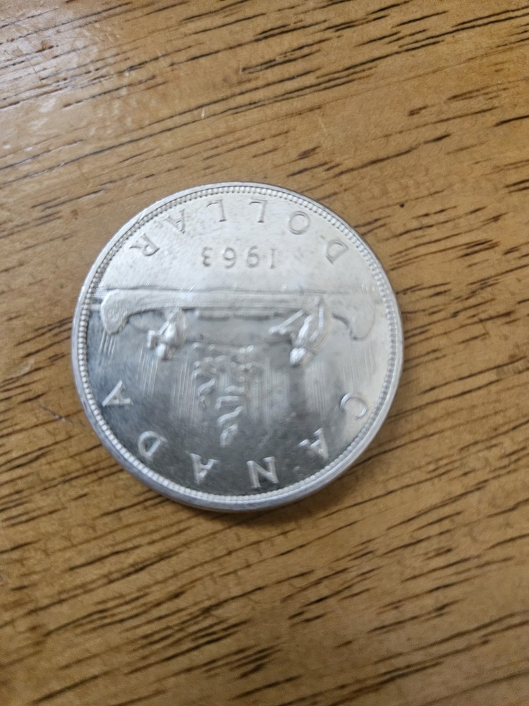 1963 Canadian Silver Dollar Coin