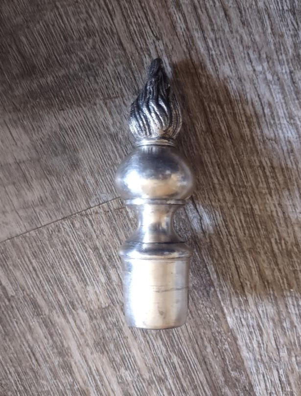 THREE Antique Silverplate Flame-Shaped CANDLEABRA FINIALS Two Matching
