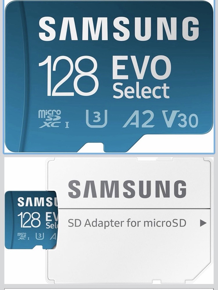 Samsung EVO Select microSD Memory Card + Adapter, 128GB