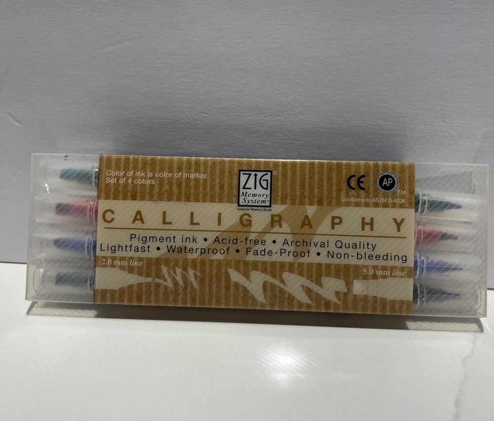 Kuretake Zig MS34004V Zig Memory System Calligraphy Marker  8 Tips