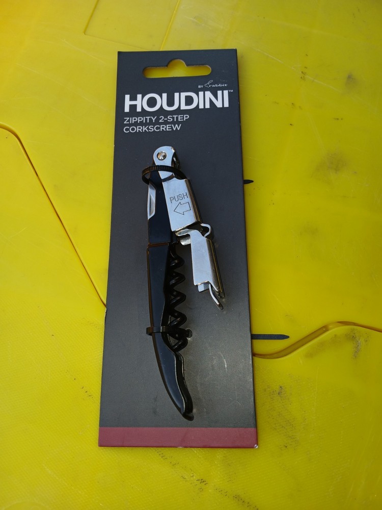 Houdini Zippity Black 2 Step Corkscrew New