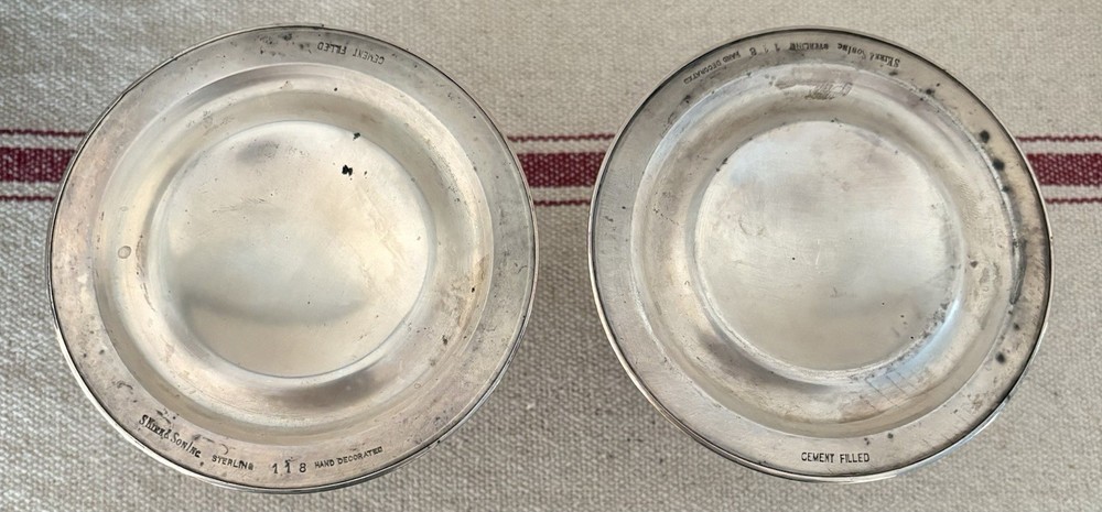 1925 S. KIRK Compote AND Candlesticks 945 Grams .925 Sterling Silver Repousse’