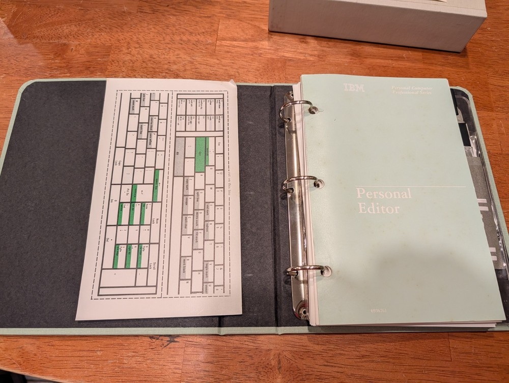 IBM PC- Personal Editor - 6024051 - Manual and software - untested