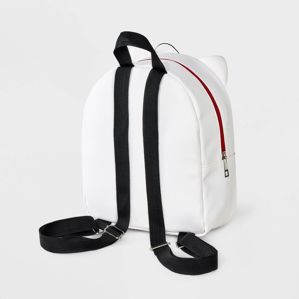Hello Kitty Face White Mini Backpack Red bow New