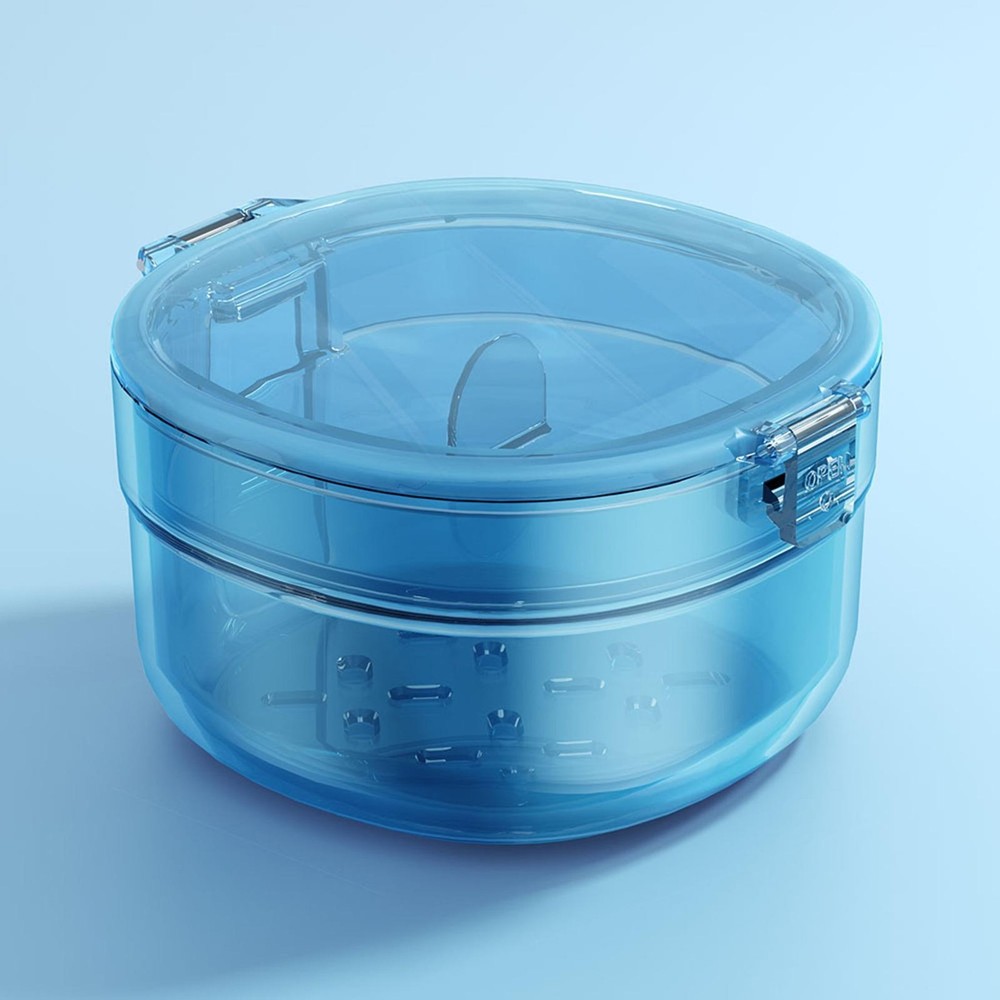 Denture Bath Case Portable Slim Leak Proof Soaking Container Tooth Box