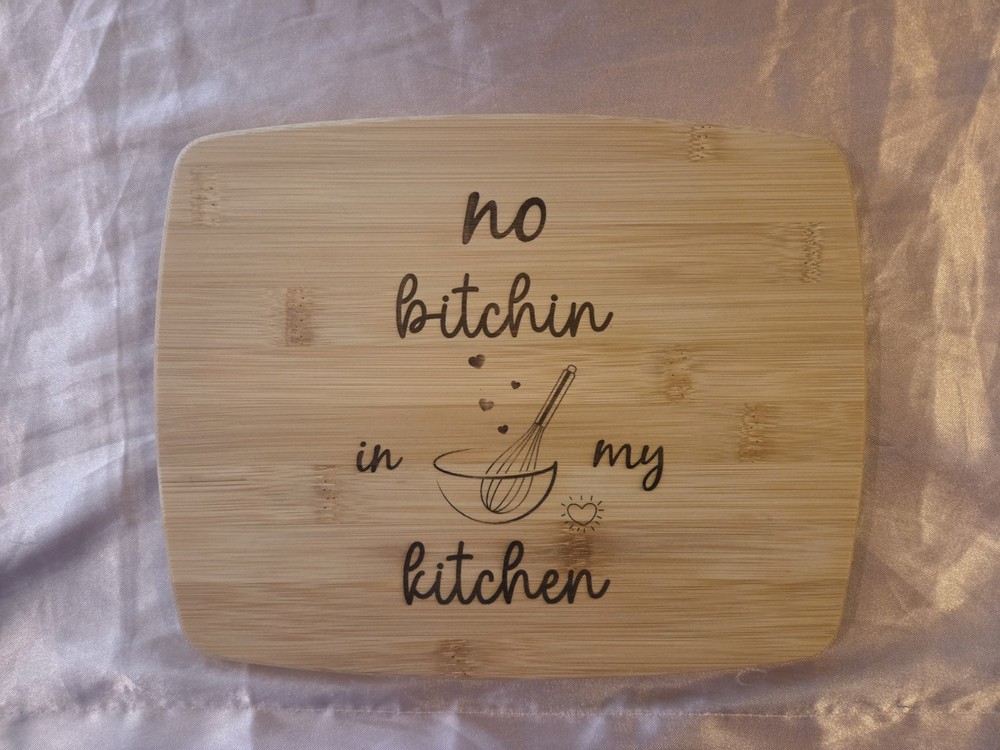 Engraved Bamboo Wooden Cutting Board Kitchen