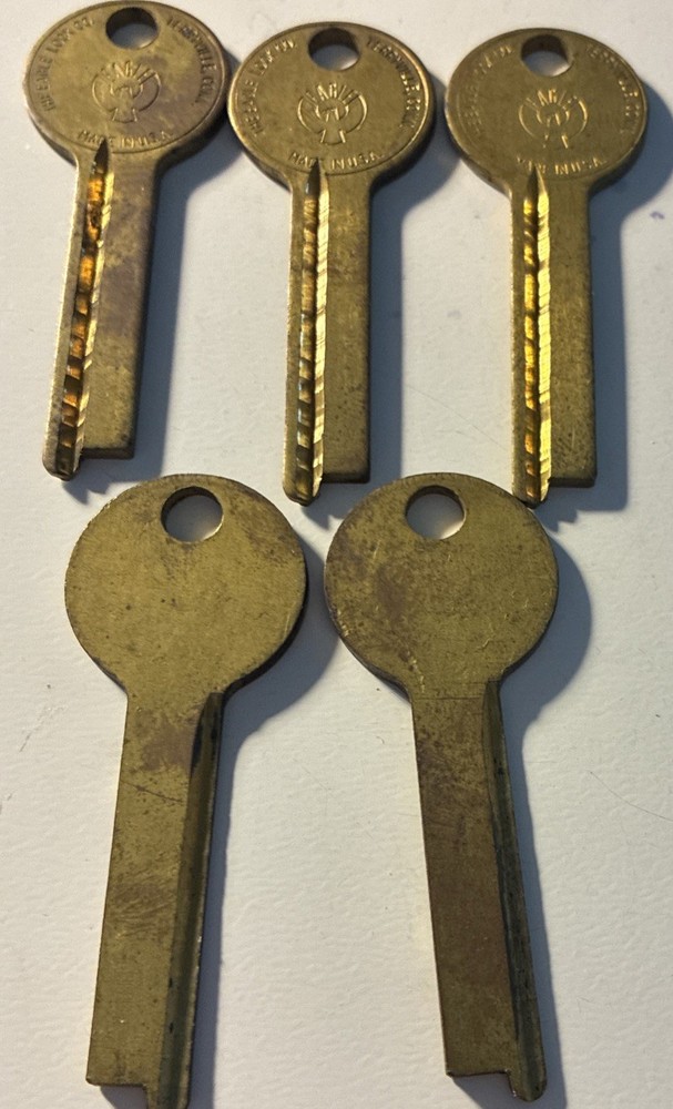 5 Original Eagle Safe Deposit Key Blanks